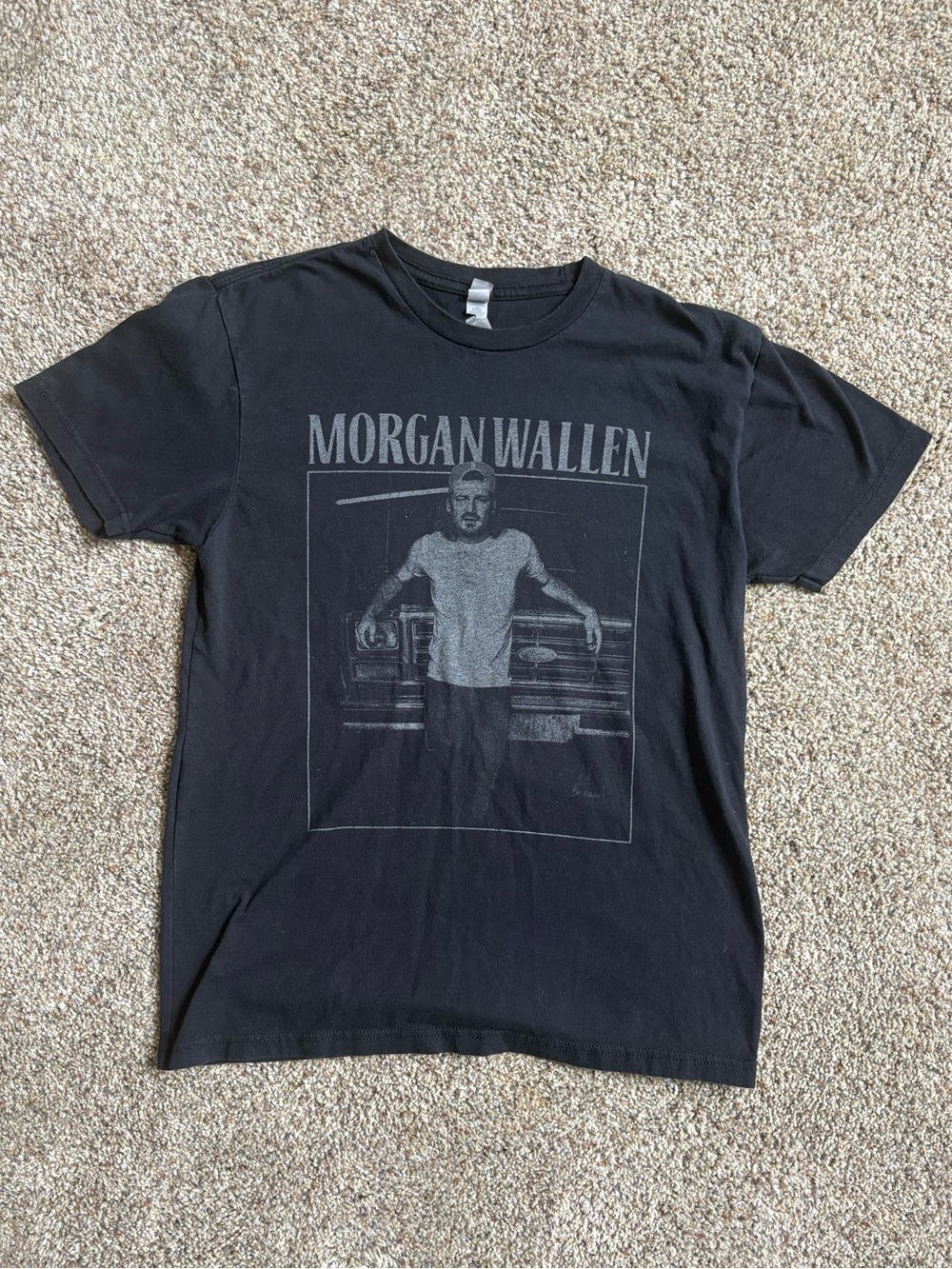 Morgan Wallen Black Graphic Short Sleeve Tee - Casual Crew
